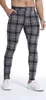 Mense Casual Pants Slim Fit Stretch Plaid Pants Checkered Skinny Dress Pants for Men