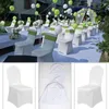 Stol täcker 1st White Flat Arched Front Wedding Decoration Spandex Lycra Cover Party X7.30