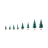 Weihnachtsdekorationen Baum Mini Künstliche Tischplatte Kiefer Miniatur Frosted Schreibtisch Kleines Sisal-Set Scenestreesdecors Dekor