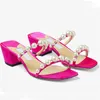 Italien gjorde kvinnor låga klackar sandal amara 45mm balett mocka läder mulor skor med pärla utsmyckning toffel huve 35-43