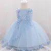 Robes de fille née enfant baptême 1 an bébé perles dentelle paillettes tulle baptême princesse enfant en bas âge fête d'anniversaire robe de bal robe