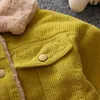 Jacken Outweear Mode Koreanische Jungen Kleidung Mantel Herbst Winter Plüsch Verdickte kinder Cord Jacke Baby Mädchen Tops Bebes