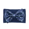 Accessoires pour cheveux 13 CM Paillettes Paillettes Bowknot Bébé Filles Élastique Bandeau De Mode À La Main Arcs Infantile Nylon Bandeau Cadeaux D'anniversaire Po