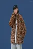 Heren Down Leopard Hooded Winter Jacket Men Women Streetwear Loose Stand Collar Casual Jackets for Coat