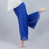 Stage Wear Pantaloni da pratica di danza classica etnica per adulti a gamba larga Yoga Yarn Square