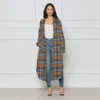 Plus Size 2xl Plaid Hemds Frauen Kleidung Herbst Wintermäntel Langarm überprüft Blusen Frauen Langstil Strickjacke Freier Oberbekleidung Streetwear -Kleidung 9014