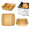 Baking Tools Air Fryer Paper Liners Disposable Oilproof Waterproof Square Steamer Basket For Barbecue Oven Cooking