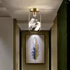 Plafoniere Lampada moderna in cristallo a LED per soggiorno Corridoio Portico Design quadrato Apparecchio di illuminazione per la decorazione di interni domestici
