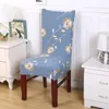 Stoelbekleding Stretch Plant Bladeren Bloempatroon Beschermende slipcover Case Antidirty Elastic Dining Home Decor Seat Cover