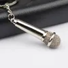 Party Favor Novelty Metal Microphone Keychains New Design Keyrings Can Hide a Love Note Gifts RRD116
