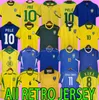 قمصان كرة قدم كلاسيكية برازيلية # 10 PELE 1957 1970 1978 1985 1988 1992 1994 1998 2000 2002 2004 2006 2010 2012 Brasil RONALDINHO footbal