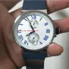 Topselling 2 Style UN Men zegarek Nowy produkcja morska Rome Digital 266-67-3 43 Auto Data 45 mm White Dial Mechanical Auto232c