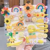 Haaraccessoires 14 stks/Set Kids schattige accessorices Koreaanse kinderen Hairclips Sweet Color Girls Hairdresses For Gifts Hairspins