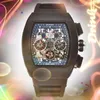 Montre De Luxe orologi da uomo al quarzo moda data automatica tre occhi sei spilli cintura in gomma funzionale completa atmosfera classica affari svizzera regali maschili orologio da polso