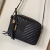 Shoulder Bags Luxurys Designers Women's LOULOU SUNSET NIKI Folding wallet vintage leather crossbody handbag Messenger Genuine2311