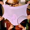 Underpants Man Extra Large Size 140KG Sexy Penis Cover Underwear Men See Through Mesh Panties Briefs Male Low Waist Elasticity