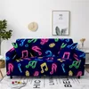 Chair Covers Luxury 3D Musical Note Print Sofa Cover Slipcover Stretch For Living Room Elastic Couch 1-4-seater