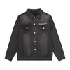 2023 Mens High Street Jackets Fashion Denim Coat Black Blue Blue Hip Hop Designer Jacket for Male Size S-XL