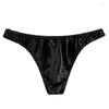 Underpants Mulberry Silk T-Back Panties Sexy Low-Waist Thongs Man's Smooth Soft Breathable Underwear Trendy Solid Briefs Knickers A50