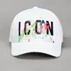 ICON Cappello da baseball versatile per quattro stagioni Cappello da uomo e da donna in cotone con linguetta d'anatra Cappello bianco Cappellino per graffiti di marca di moda