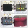 designer luxury FAKE NOT Print Large Tote Bag Beige Brown 630353 Nylon Grit Off Grid 2Way Shoulder Bag size43 34 18 5cm227a