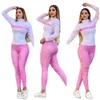 23ss printemps NOUVELLES survêtements pour femmes marque de luxe tricoté costume de sport décontracté 2 pièces ensemble survêtements de designer J2