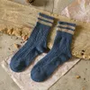 Party Favor femmes hiver tricoté bas couleur unie chaud décontracté moyen chaussettes Fit adolescents vêtements de plein air Netherstock RRC776