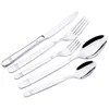 Dinnerware Sets High Quality Stainless Steel Knife Forks Tea Spoon Silverware Vintage Silver Cutlery Set Kitchen Flatware Tableware