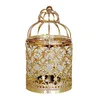 Luxe home decor smeedijzeren kaarsenhouder holle vogelcage kandelaar handwerk voor indoor tafel centerpieces decoratie