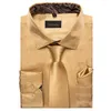Men's Dress Shirts Red Yellow Splicing Contrasting Colors For Men Long Sleeve Men's Shirt Designer Stretch Satin Clothing Blouses