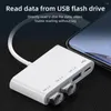 1Pc 5 In 1 Multiport Splitter Type-C Hub USB 3.0 OTG Adapter Laptop Mobile Phone Data Transmission Converter Expander