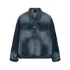 2023 Mens High Street Jackets Fashion Denim Coat Black Blue Casual Hip Hop Designer Jacket för manlig storlek S-XL PRS8