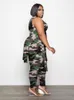 Tracksuits Plus Size Women Tracksuit 5xl Outfits Streetwear Tshirt And Pants Camouflage Large Sizes Two Piece Sets Wholesale Drop