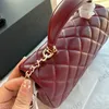 CC Brand Totes Top Poignée Rouge Lambskin Flap Totes Sacs Designer Classique Matelassé Matériel En Métal Chaîne Bandoulière Épaule Avec Poche De Pièces De Monnaie Femmes Mini Sacs À Main Wa