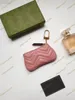 Nova carteira zero Bolsa de luxo de luxo Moda de couro Bordado Padr￣o PVC Splice Key Bag