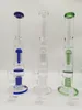 16 인치 40 cm 유리 물 파이프 18mm 두꺼운 머리가있는 유리 비이커 퍼콜러 Bong Recycler Dab Rigs 흡연 현지 창고