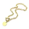 Designerschmuck Herren Damen Halskette Herz Halskette Titan Stahl Schmuck Liebe Mode Paare Silber Gold Rose runder Anhänger 202V