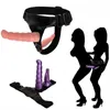 Schönheitsartikel Lesben Strap On Höschen Doppel Realista Dildo Harness Gürtel Pegging Masturbatoren Künstlicher Penis sexy Spielzeug für Frauen Maschine