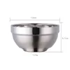 Bowls 304 Stainless Steel School Canteen Thick Double-layer Insulated Rice Household Children's Tableware Soup Bowl