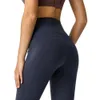 Atuendo de yoga s￺per el￡stico control de la barriga de la cintura Medias tejidas de 13 colores Lu Groove Gimnasio Apretado ropa de entrenamiento Leggings de costura Pantalones deportivos para mujeres