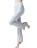 Yogaoutfit Superelastisk hög midja Magkontroll Strumpbyxor Stickning 13 färger lu groove utsvängda Gym Träningskläder Söm Leggings Byxor Sportjoggare för kvinnor