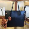 2022 Luxurys Designer Bag 2st Set Women Bags Handbag Shoulder Classic Naverfull Composite Lady Clutch Tote Bag Kvinnlig myntväskor 9A