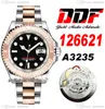 DDF YM 126621 A3235 Automatic Mens Watch 40mm Two Tone Rose Gold Black Dial 904L Steel Case And OysterSteel Bracelet Super Edition Same Series Card Puretime C3