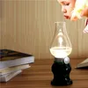 Veilleuses sans flamme LED lampe de bureau réglable contrôle de soufflage rétro créatif kérosène lampe de table rechargeable pour la lecture
