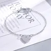 Love Heart Charm Bracelets Necklace Set For Women Designer Bracelet Lovers Lady Pendant Necklaces Sier Jewelry Earrings With Box 1 rs s