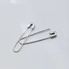 Brincos de argola WTltC 925 STERLING SLIVER PIN de segurança para mulheres HURGUNS MODERNOS Piercing minimalista exclusivo
