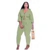 Tracksuits Plus Size Set Women Clothing Two Piece Set 2022 Long Sleeve Tops and Pants Fall Office Ladies Suits Drop Wholesale