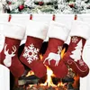 Julstrumpa hängande strumpor Xmas rustik personliga strumpor jul snöflinga dekorationer familjefest semester leveranser rra868
