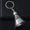 Party Favor New Endan Metal Badminton Shaped Keychains Novely Ball Keyrings Sports Gifts RRD117