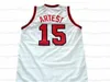 Custom Ron Artest #15 St John Basketball Jersey White Red Sewn Any Name Number Size S-4XL 5XL 6XL